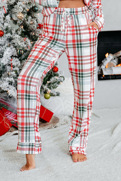 Buttery Soft Red and Green Plaid Pajama Set - Magnolia Boutique