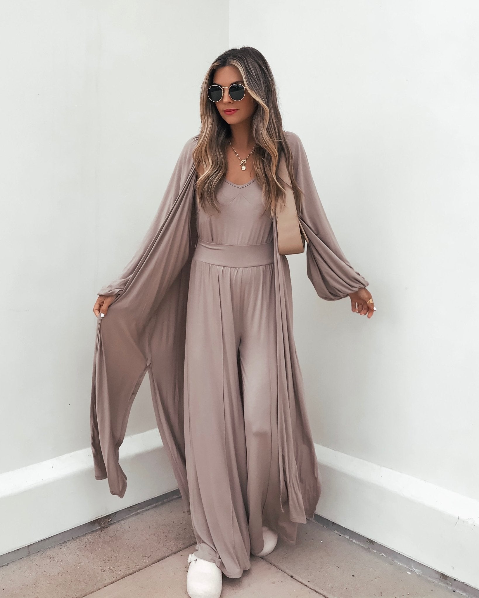 Buttery Soft Taupe Wide Leg Pants - Magnolia Boutique