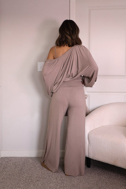 Buttery Soft Taupe Wide Leg Pants - Magnolia Boutique