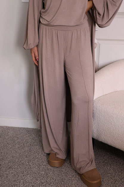 Buttery Soft Taupe Wide Leg Pants - Magnolia Boutique