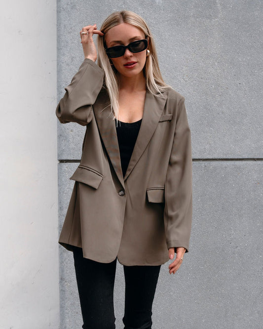 Carolina Single - Breasted Blazer - Olive | Pre Order - Magnolia Boutique