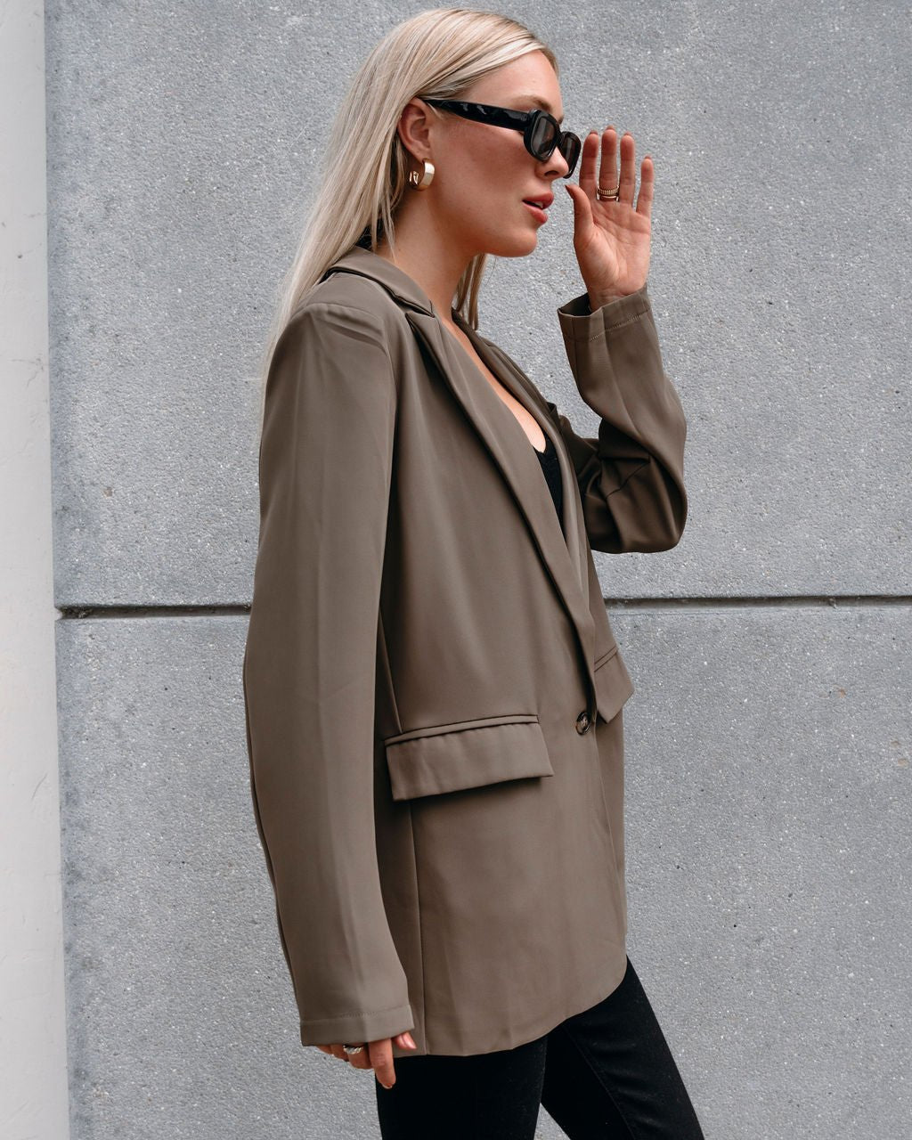 Carolina Single - Breasted Blazer - Olive | Pre Order - Magnolia Boutique