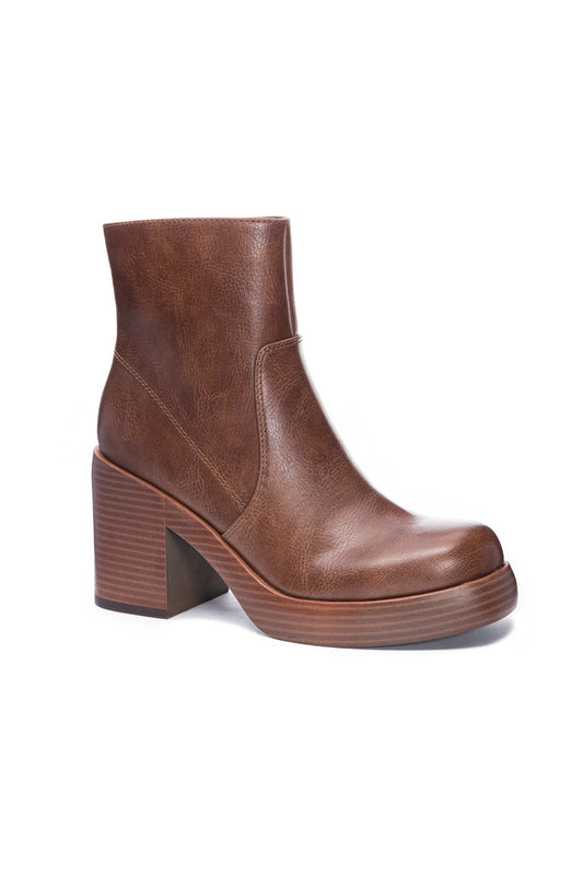 Chinese Laundry Groovy Brown Heeled Ankle Boots | Pre Order - Magnolia Boutique