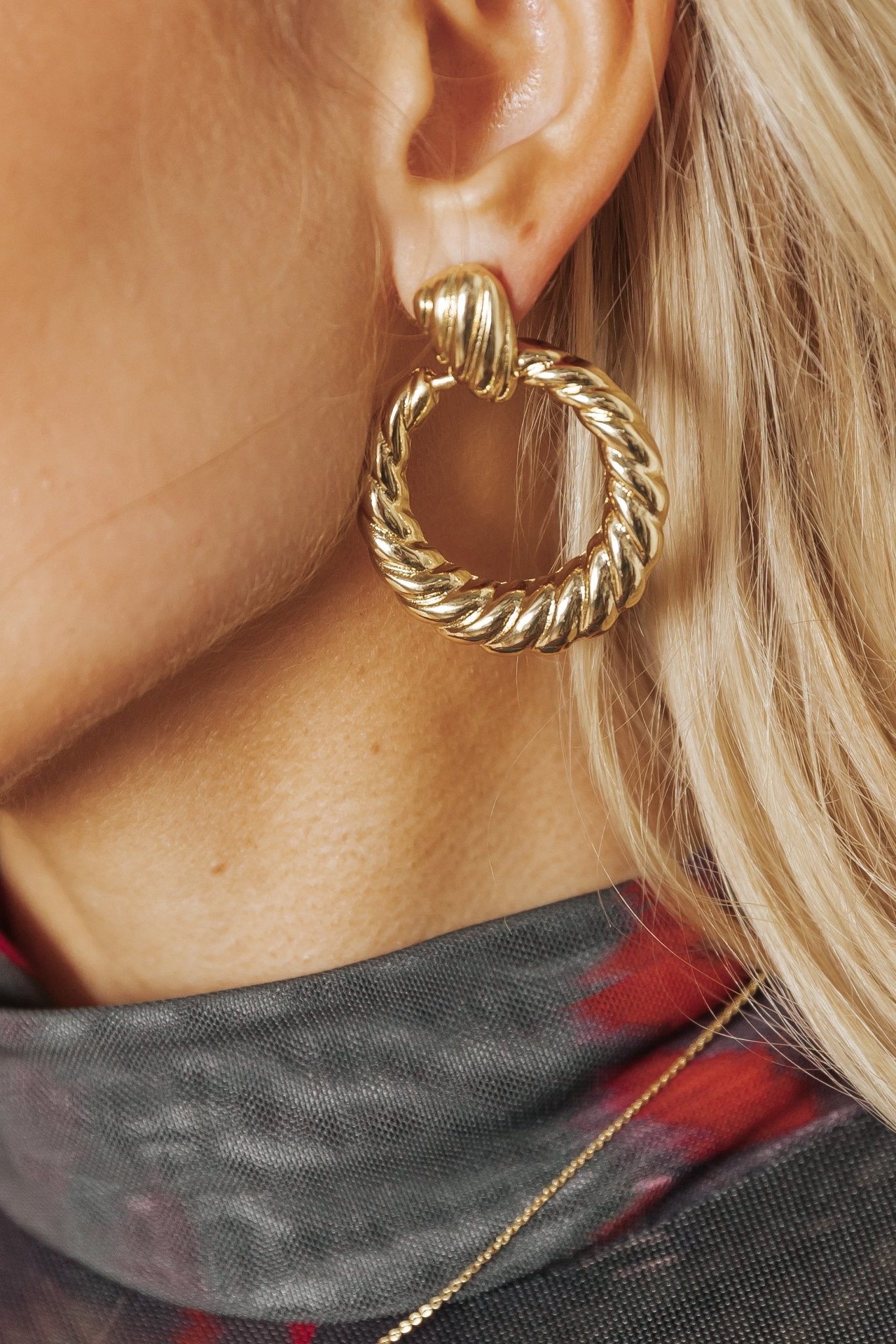 Chunky Gold Plated Hoop Earrings - Magnolia Boutique