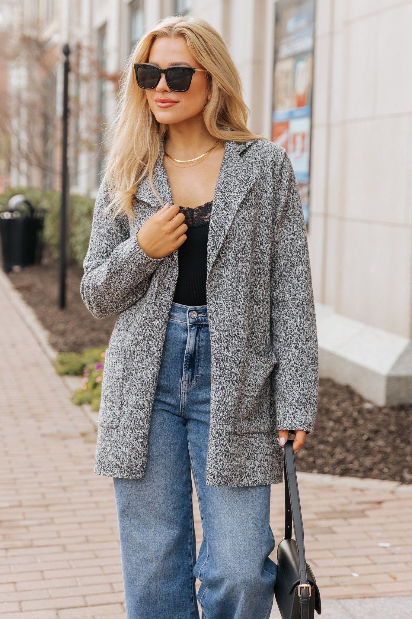 Classy Elegant Wool Coat - Charcoal - Magnolia Boutique