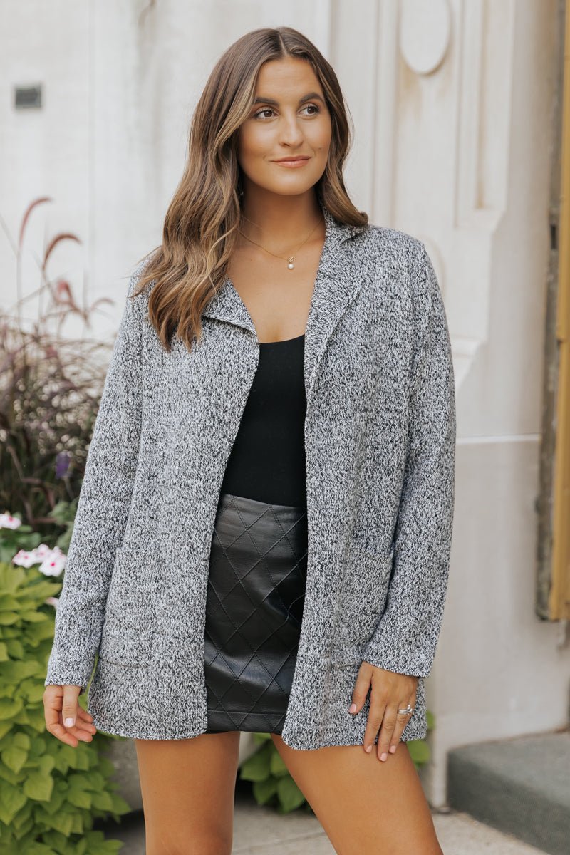 Classy Elegant Wool Coat - Charcoal - Magnolia Boutique