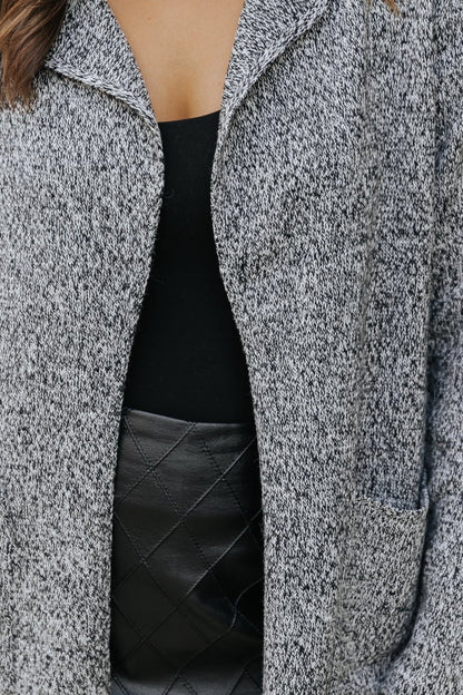 Classy Elegant Wool Coat - Charcoal - Magnolia Boutique