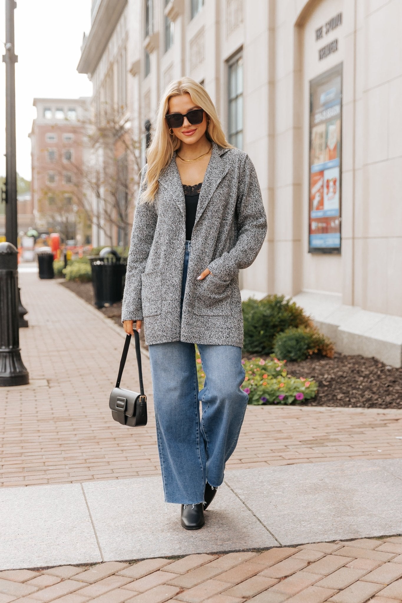 Classy Elegant Wool Coat - Charcoal - Magnolia Boutique