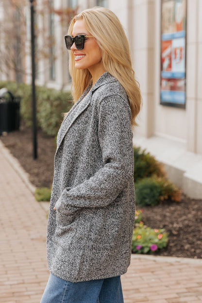 Classy Elegant Wool Coat - Charcoal - Magnolia Boutique