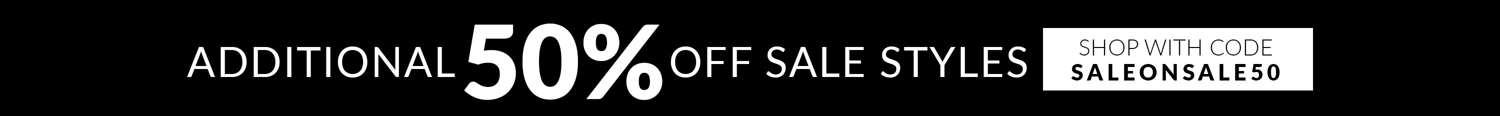 huge winter clearance sale take an extra 50% off sale items shop with code SALEONSALE50 Cannot be applied to previous orders or combined with any other offers. Only one coupon per order. Offer only applies to the Sale Category. Offer ends 1.10.25 @ 11:59pm PT.
