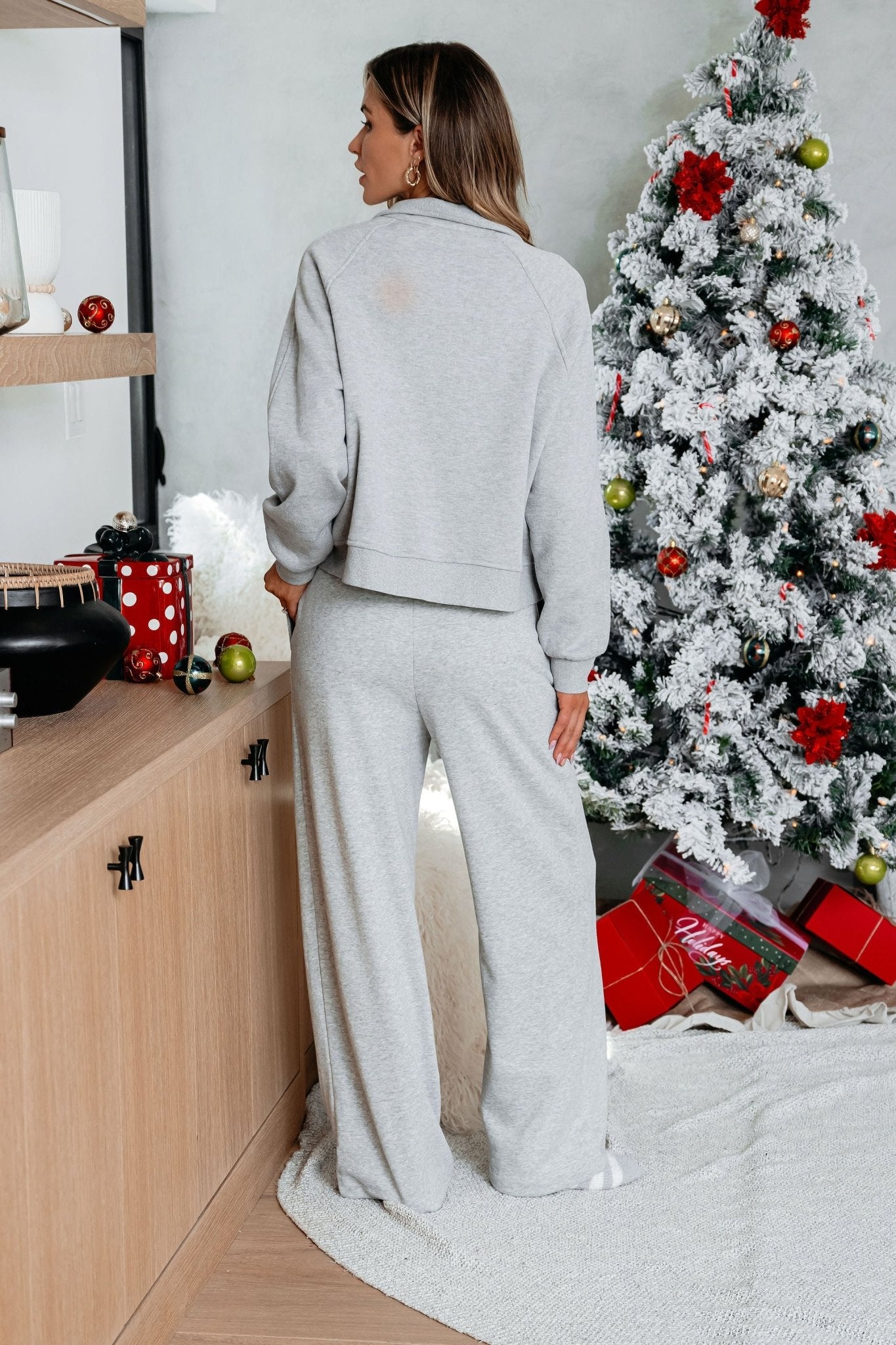 Comfort Lounge Grey Wide Leg Sweatpants - Magnolia Boutique