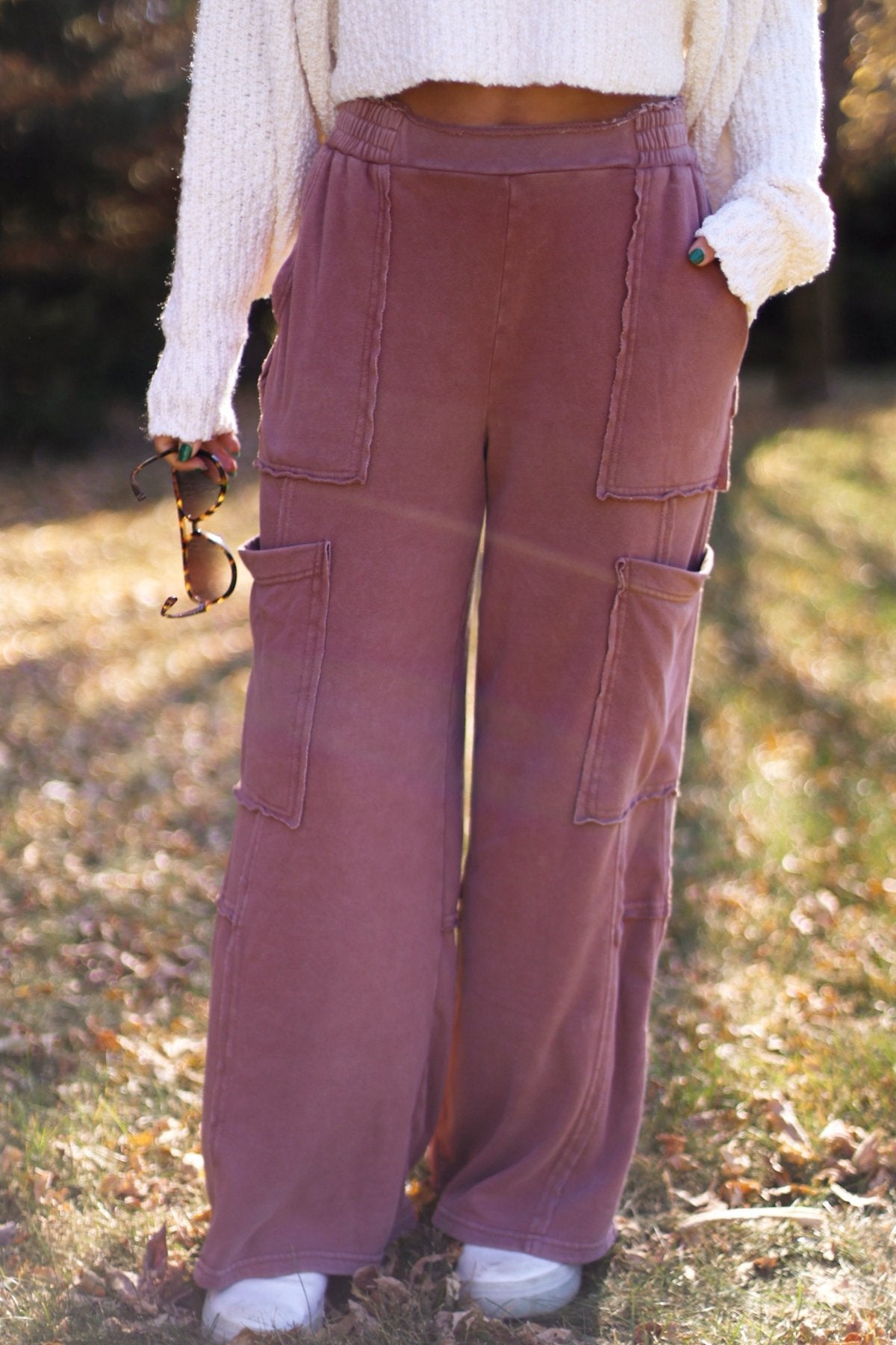 Comfy Casual Wide Leg Cargo Pants - Magnolia Boutique