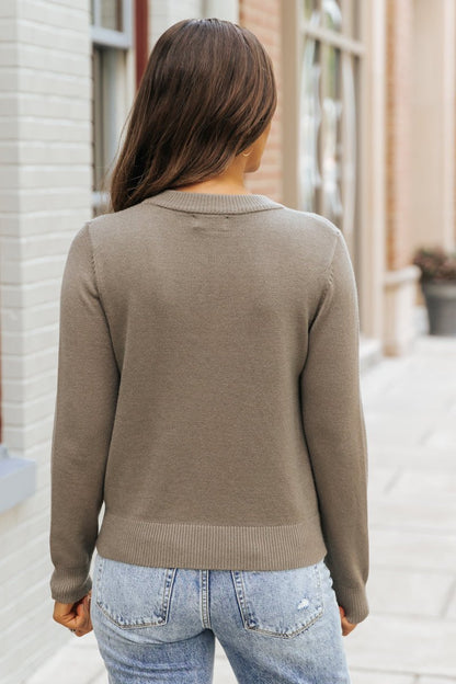 Comfy Cozy Round Neck Sweater - Hunter Green - Magnolia Boutique