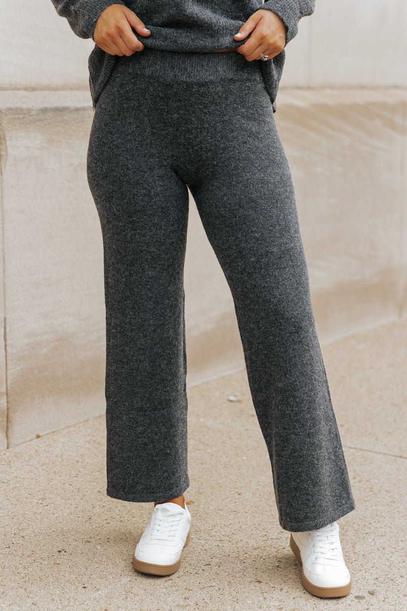 Comfy Lounge Sweater Pants - Charcoal - Magnolia Boutique