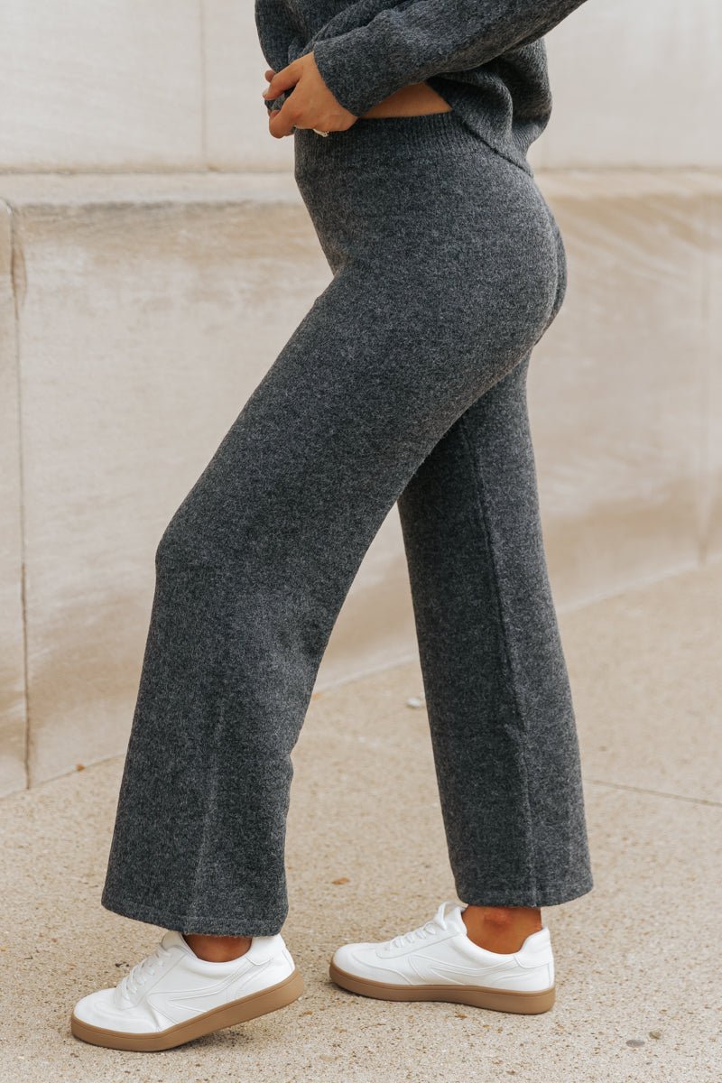 Comfy Lounge Sweater Pants - Charcoal - Magnolia Boutique