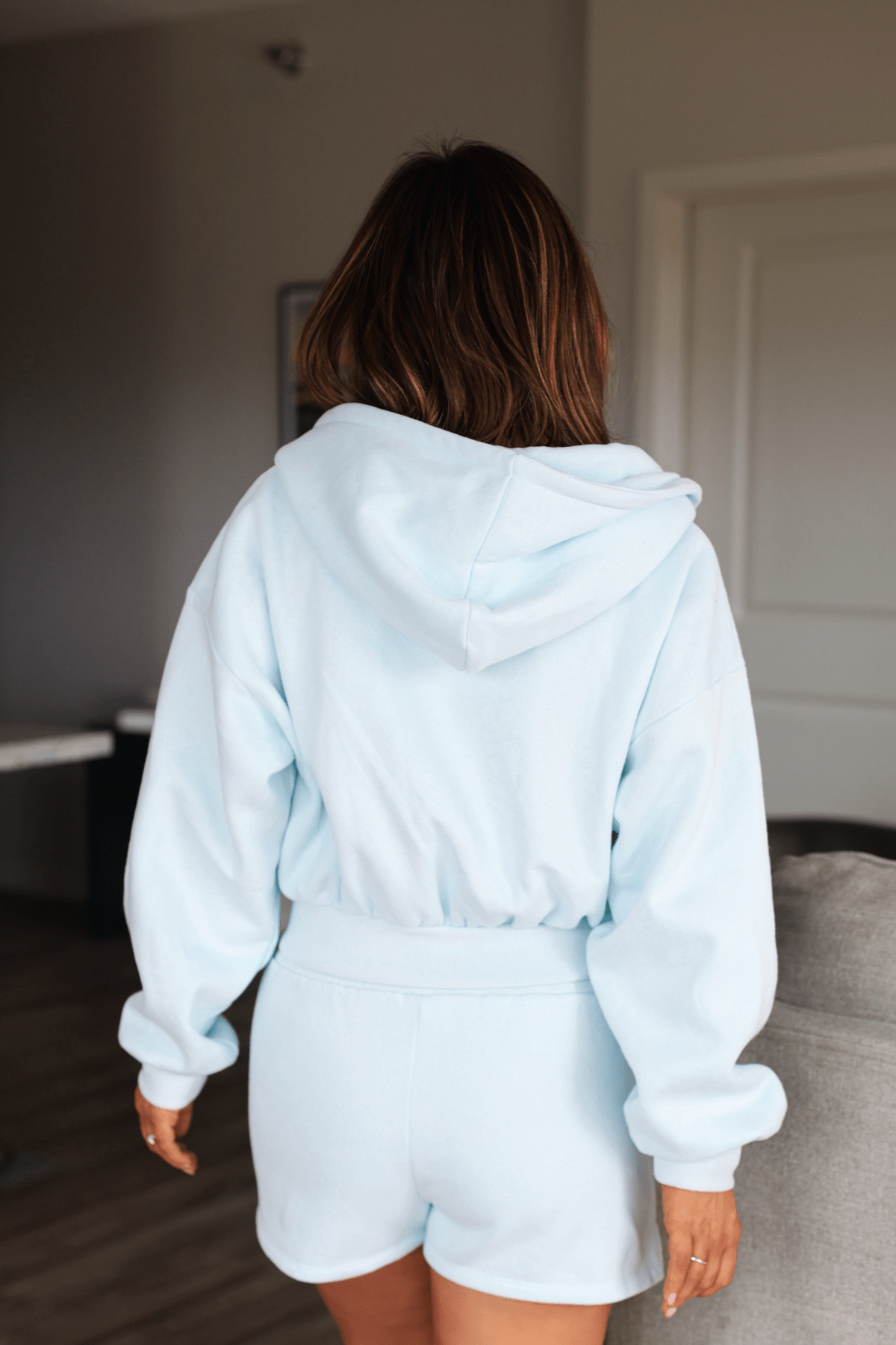 Cozy Blue Zip Up Fleece Hoodie - Magnolia Boutique