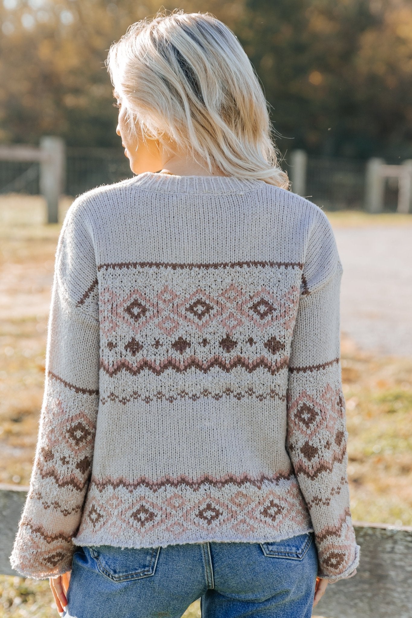 Cozy Mocha Aztec Print Sweater - Magnolia Boutique