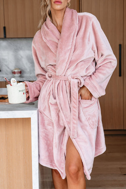 Cozy Soft Pink Robe - Magnolia Boutique