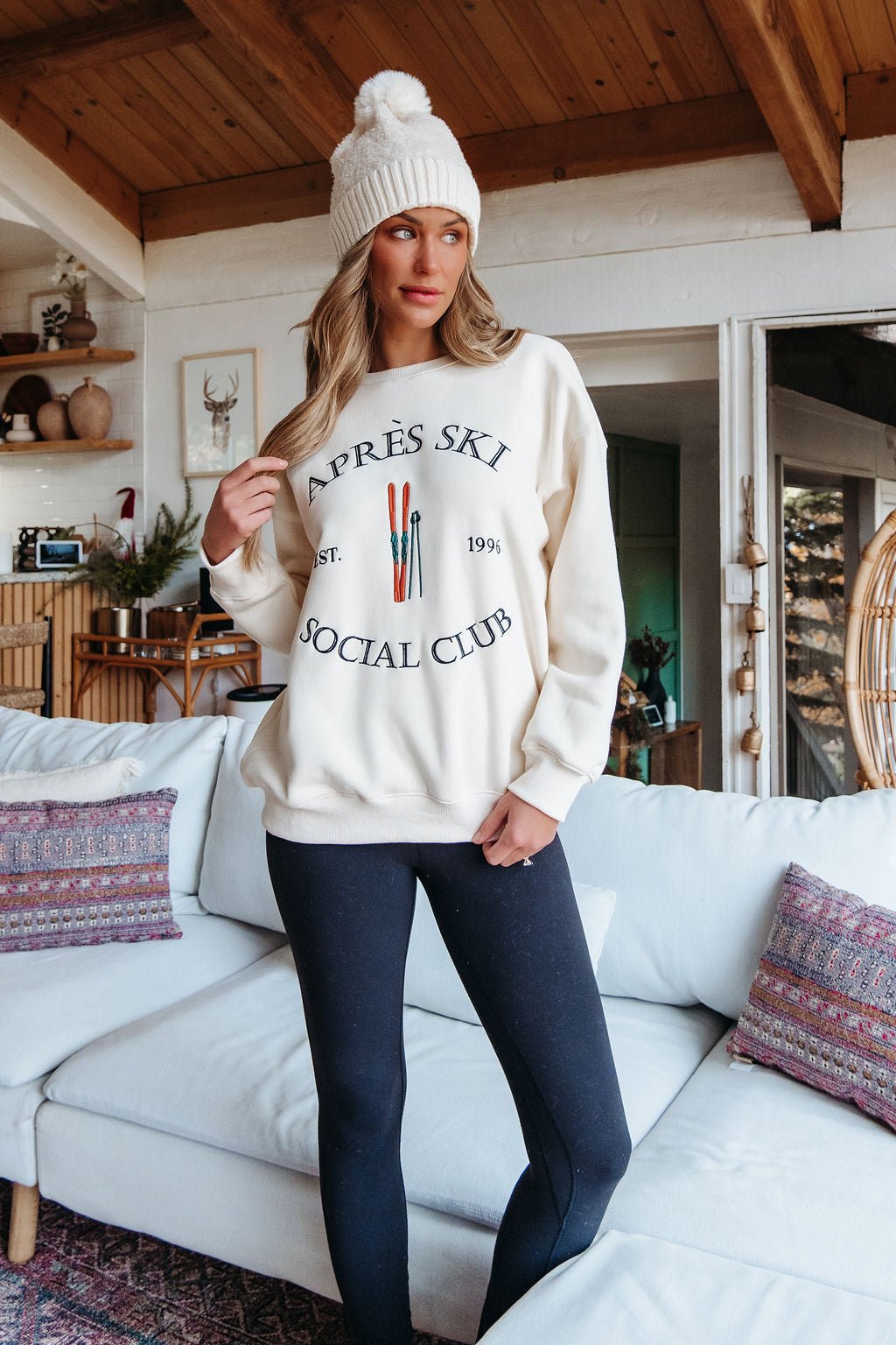 Cream Apres Ski Graphic Sweatshirt - Magnolia Boutique