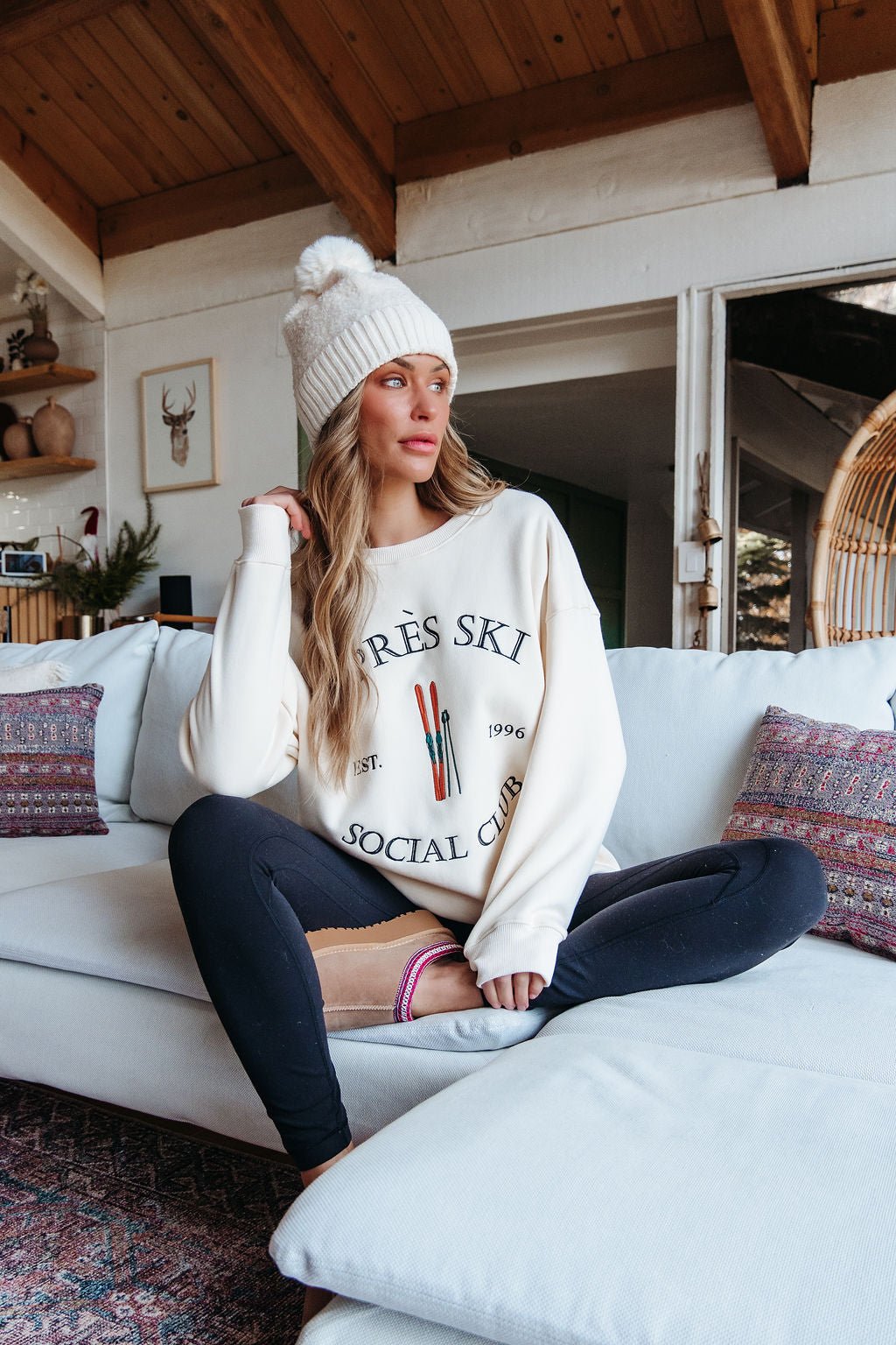 Cream Apres Ski Graphic Sweatshirt - Magnolia Boutique