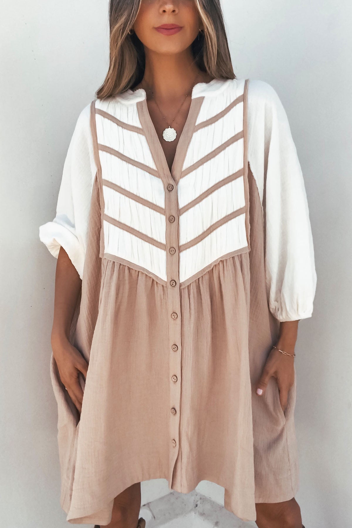 Cream Color Block Tunic Dress Large | Women's Online Boutique | Boho Chic Style | Magnolia Boutique Cream Color Block Tunic Dress Large | Women's Online Boutique | Boho Chic Style | Magnolia Boutique