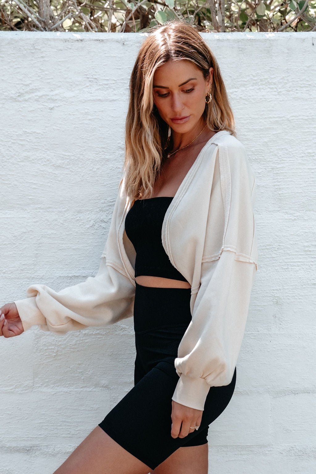 Cream Cropped Shrug Cardigan - Magnolia Boutique