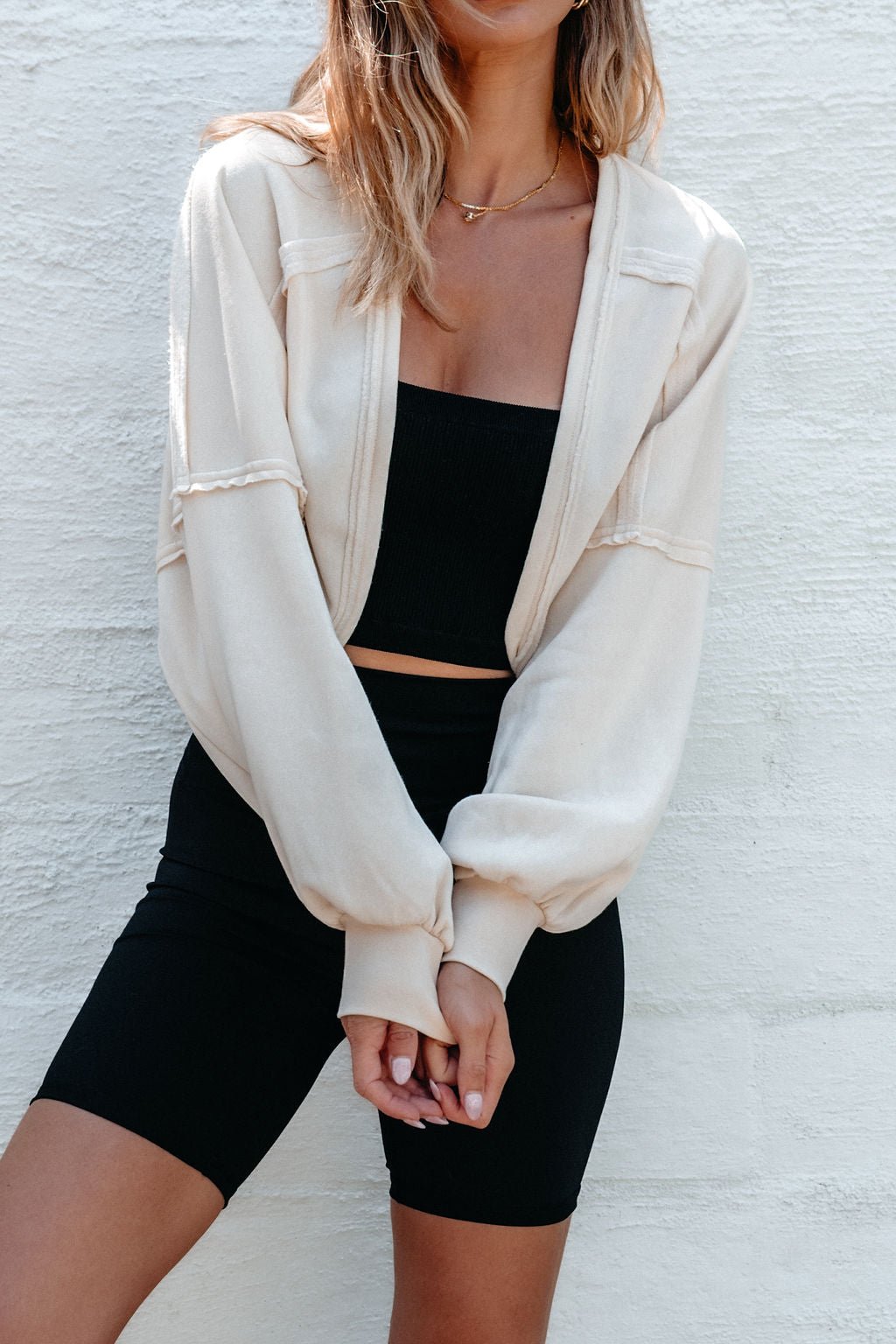 Cream Cropped Shrug Cardigan - Magnolia Boutique