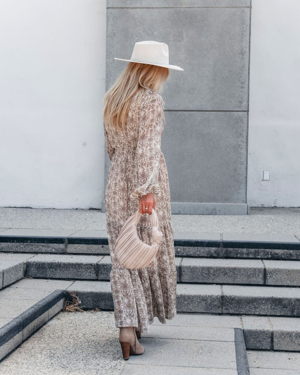 Cream Print Smocked Maxi Dress - Magnolia Boutique