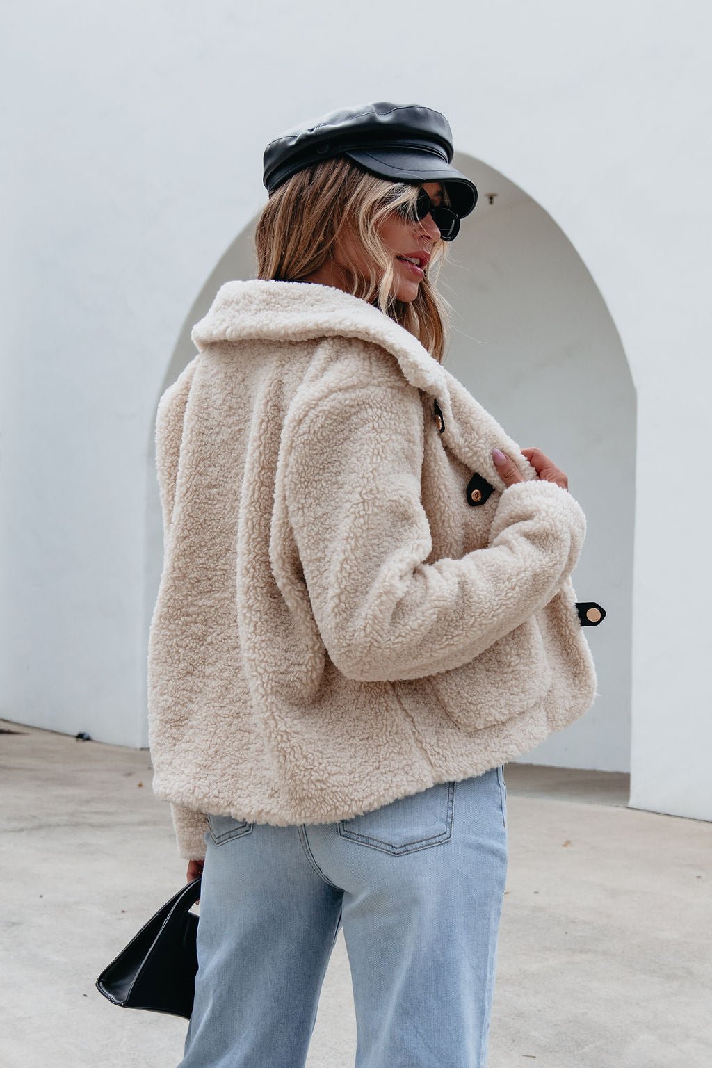 Cream Sherpa Button Up Jacket | Pre Order - Magnolia Boutique