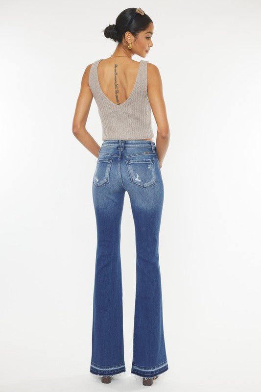 Dark Wash High Rise Flare Jeans - Magnolia Boutique