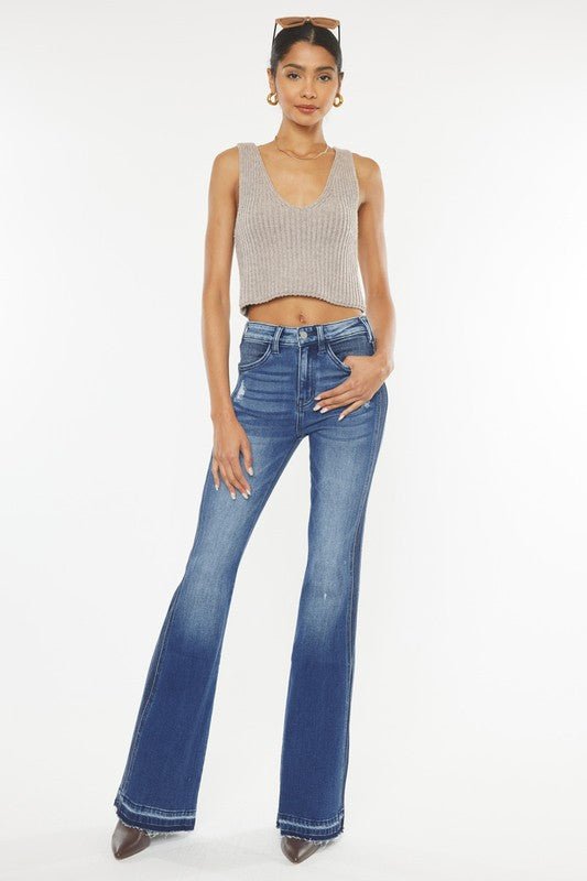 Dark Wash High Rise Flare Jeans - Magnolia Boutique