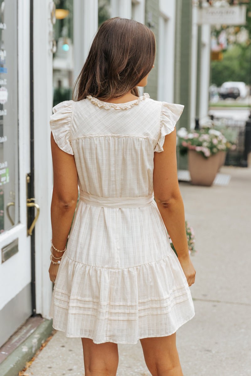 Alexis Textured store Mini Dress in Cream