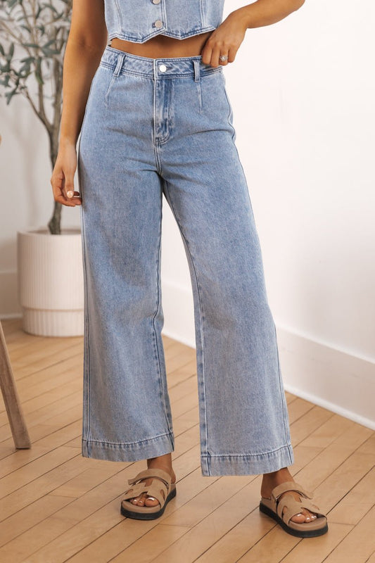 Denim Wash Wide Leg Jeans - Magnolia Boutique