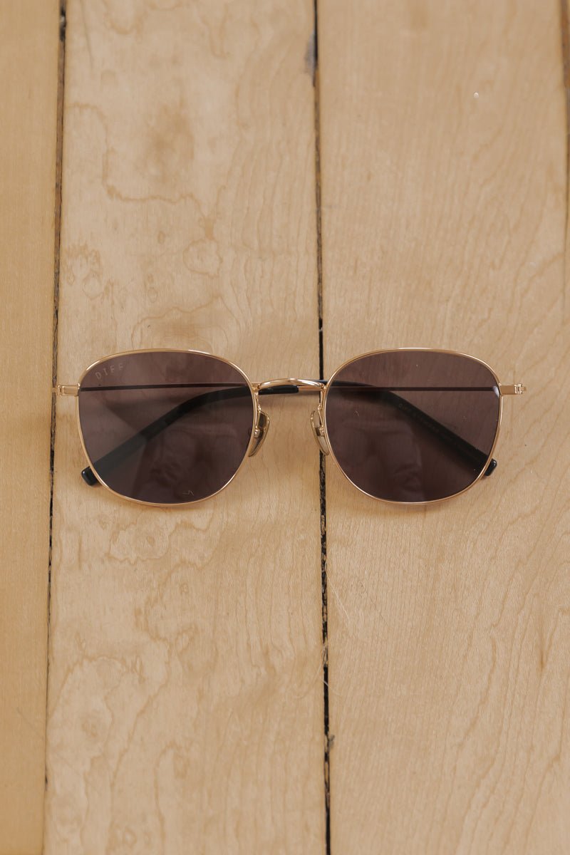 Diff Eyewear Axel Gold Round Frame Sunglasses - Magnolia Boutique