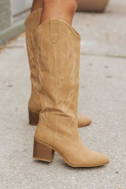 Dirty Laundry Upwind Western Boots - Camel - Magnolia Boutique