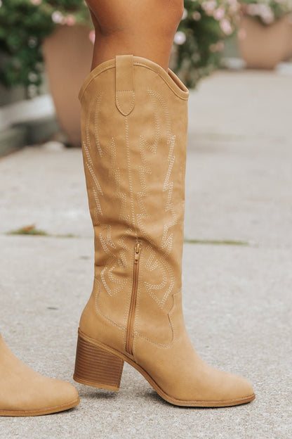 Dirty Laundry Upwind Western Boots - Camel - Magnolia Boutique