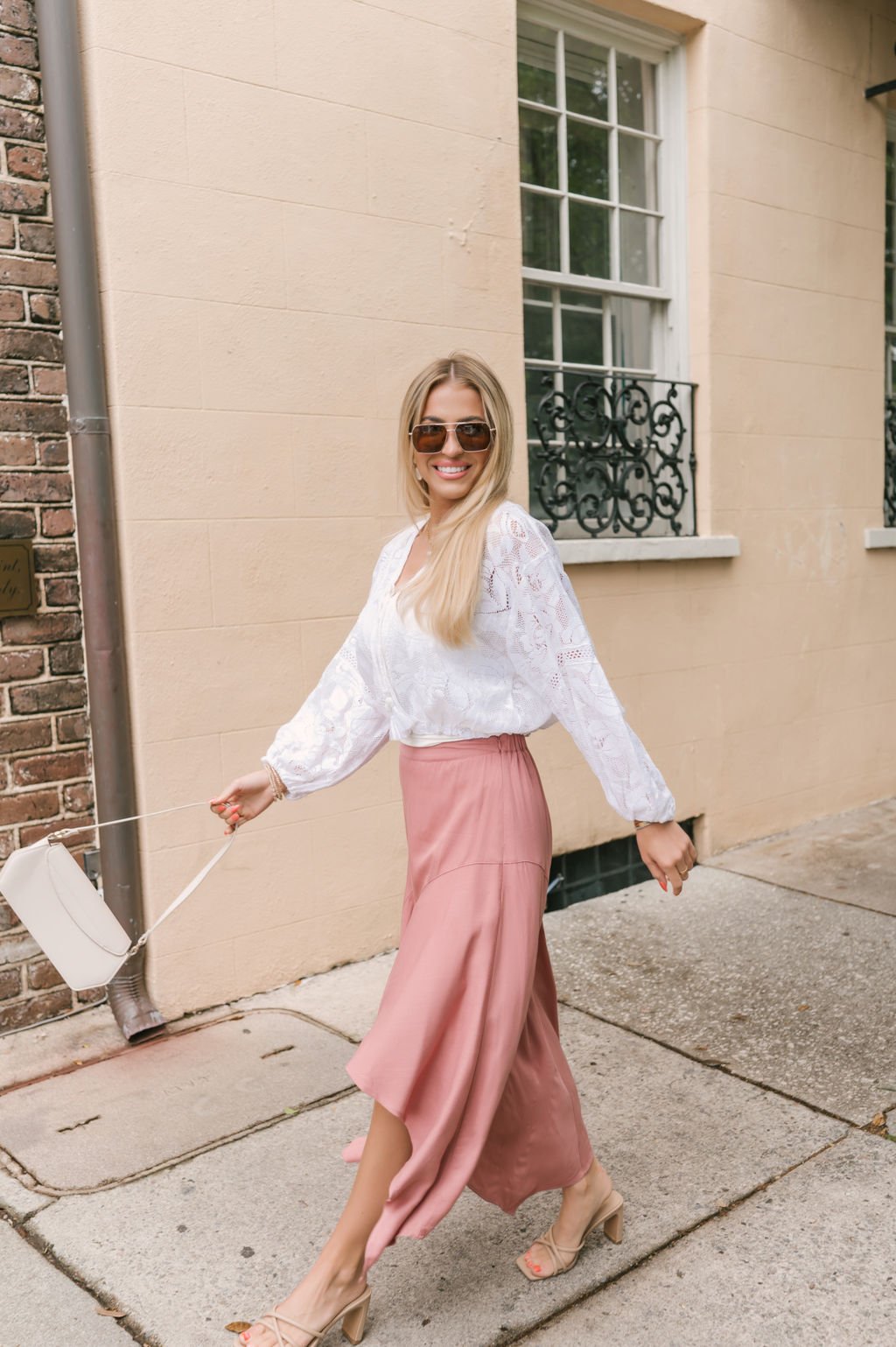 Dusty Rose Asymmetrical Midi Skirt - Magnolia Boutique