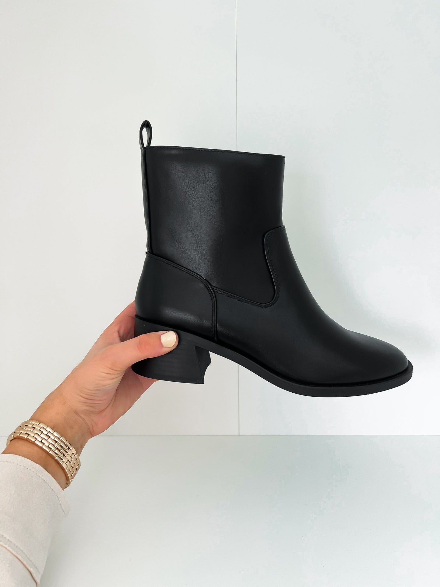 Elena Black Heeled Bootie - Magnolia Boutique