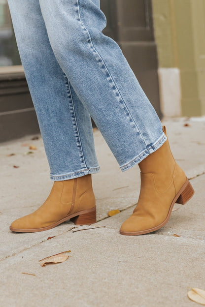 Elena Tan Heeled Booties - Magnolia Boutique