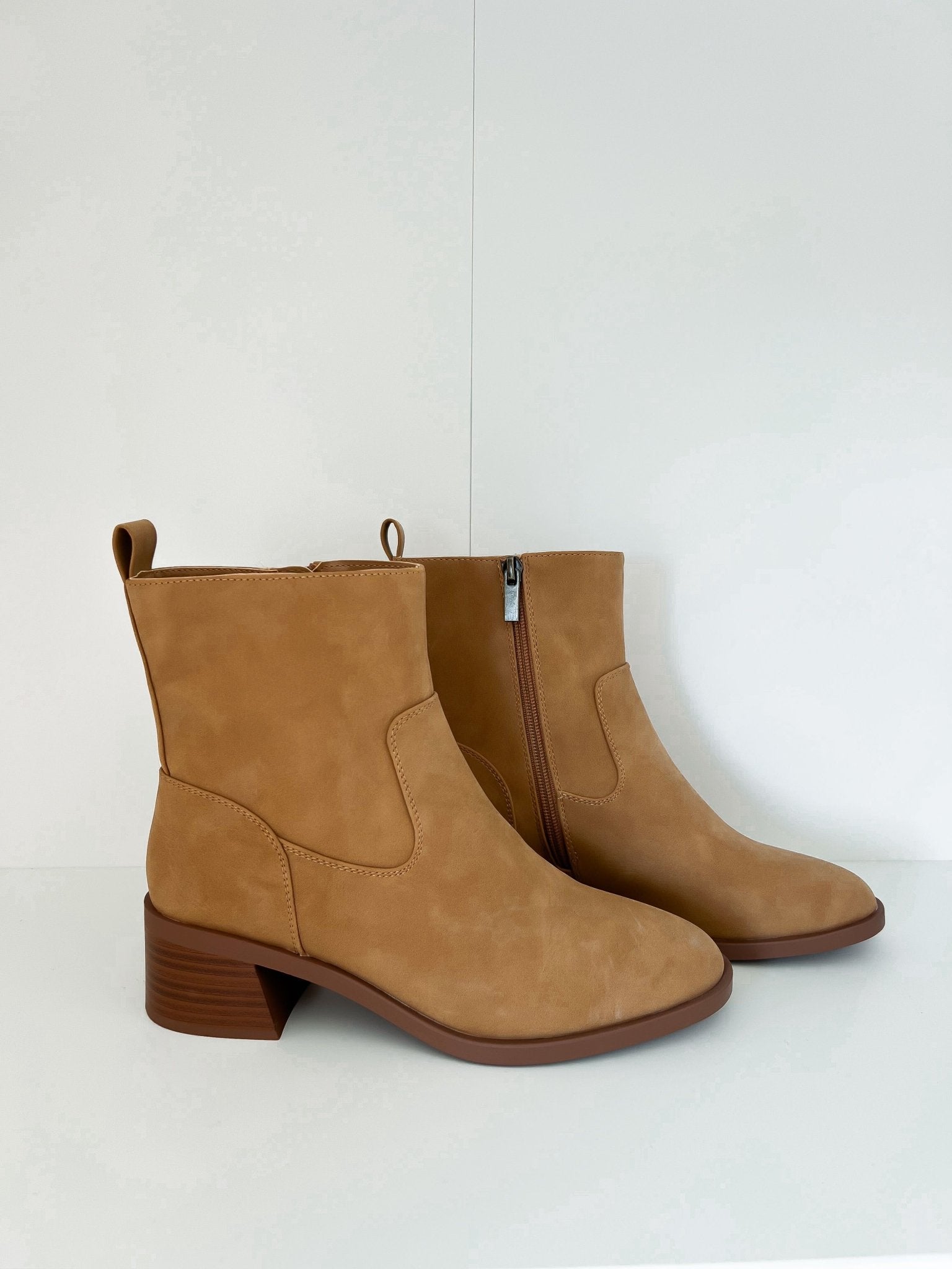 Elena Tan Heeled Booties - DOORBUSTER - Magnolia Boutique