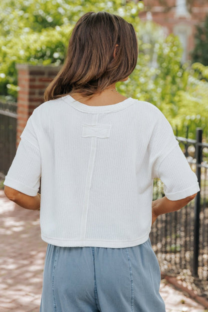 Elevated Short Sleeve Ribbed Top - Magnolia Boutique