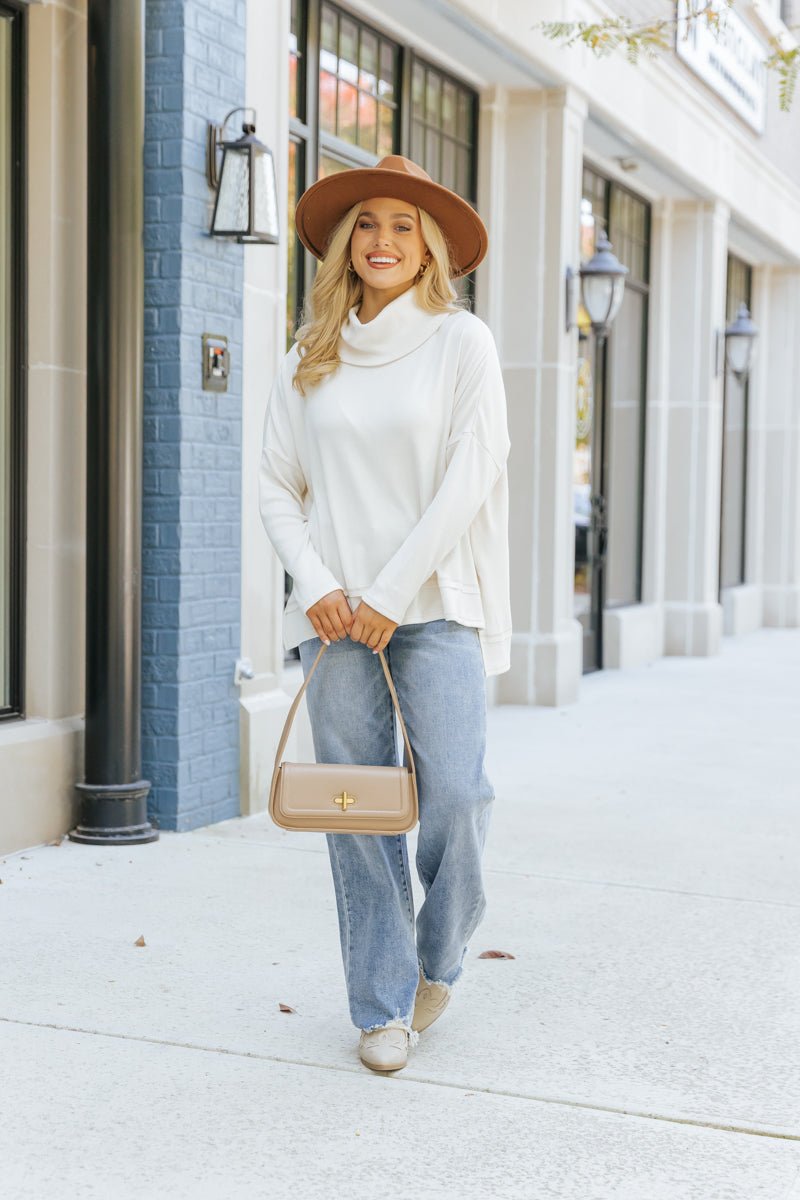 Essential Fall Turtleneck Sweater - Cream - Magnolia Boutique