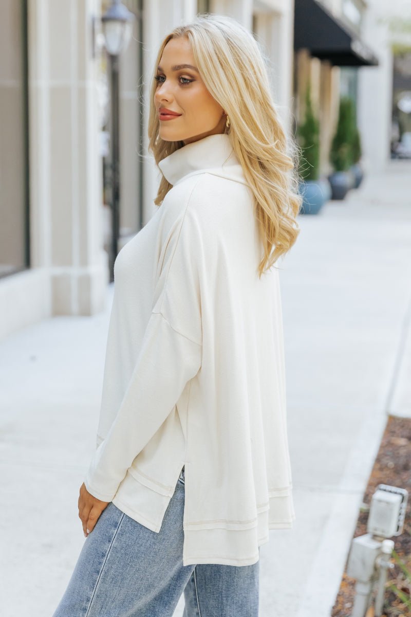 Essential Fall Turtleneck Sweater - Cream - Magnolia Boutique