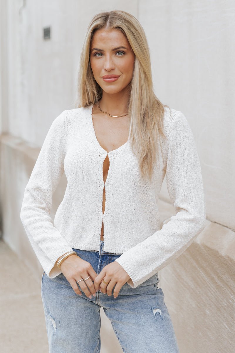 Essential Lightweight Cardigan - Ivory - Magnolia Boutique