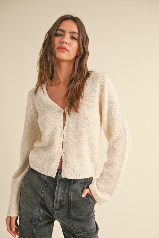 Essential Lightweight Cardigan - Ivory - Magnolia Boutique