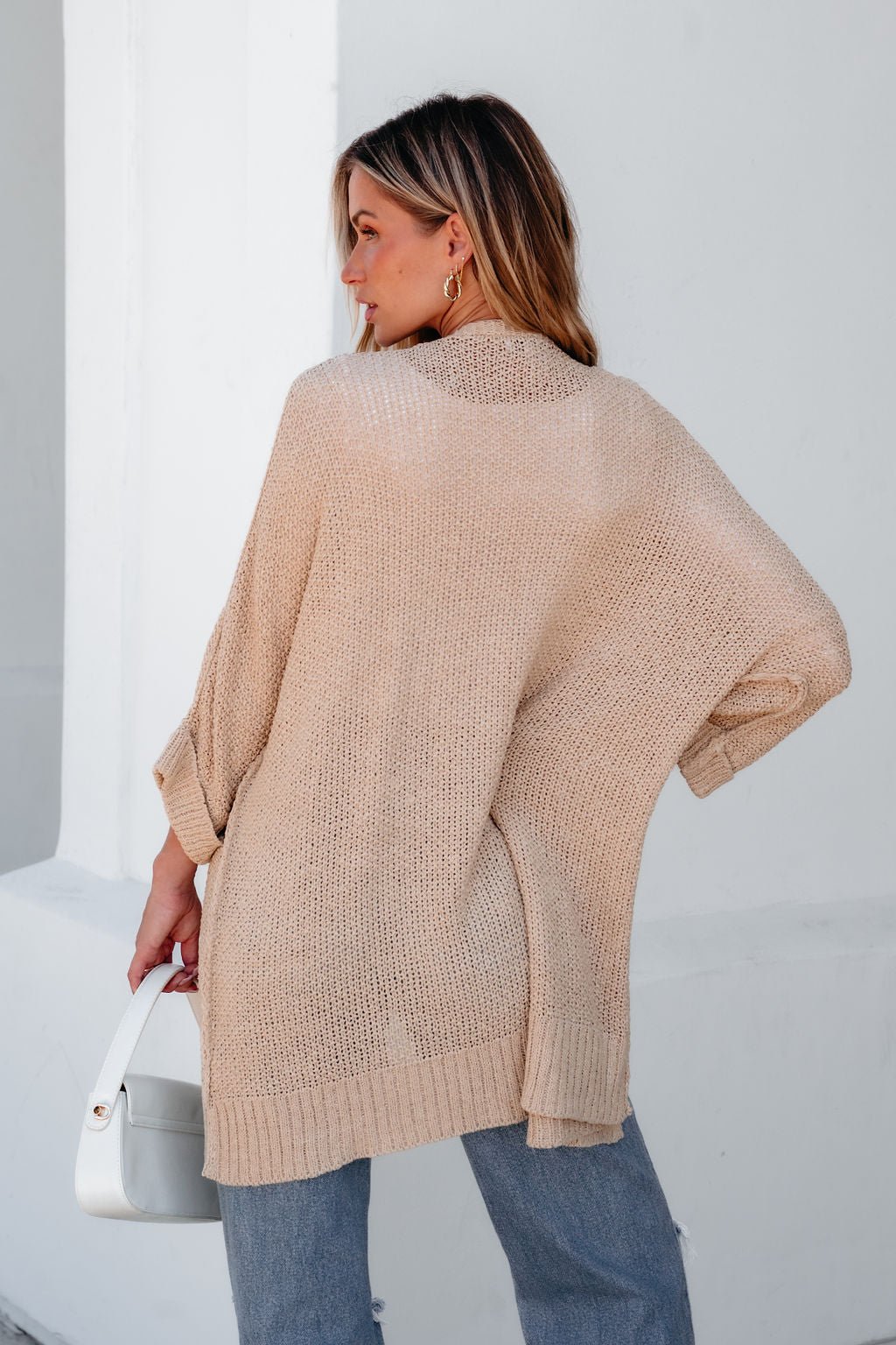 Essential Lightweight Ribbed Cardigan - Taupe - Magnolia Boutique