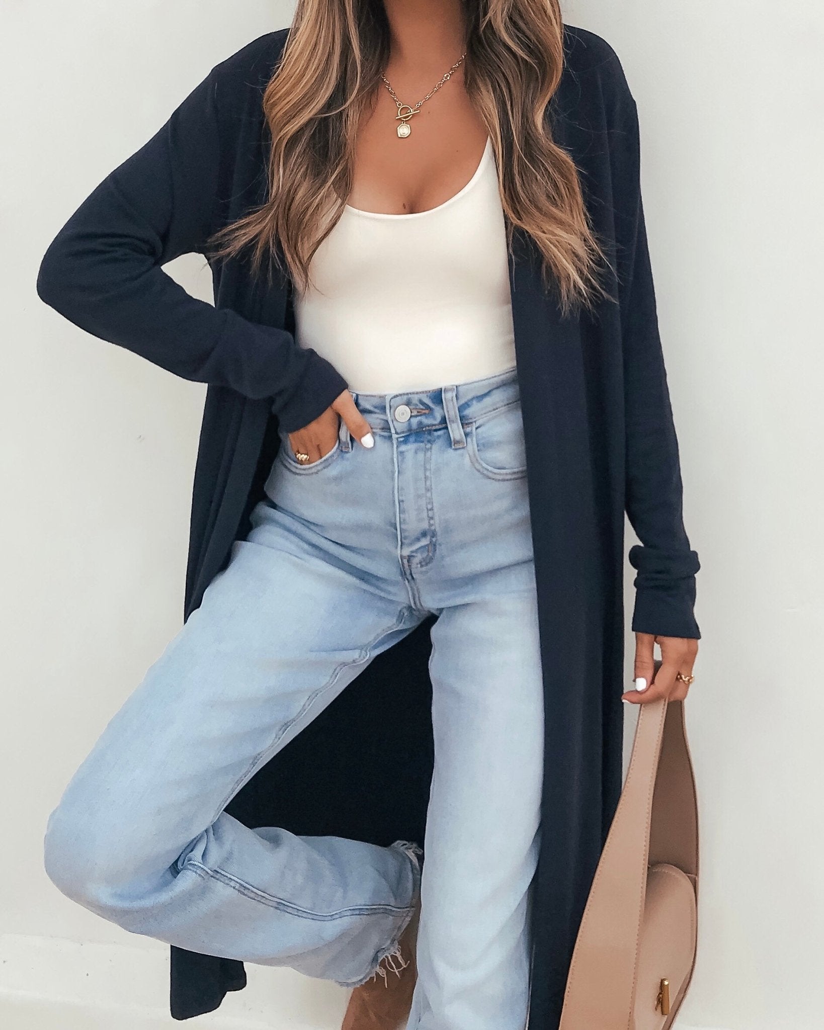 Essential Navy Duster Cardigan | Pre Order - Magnolia Boutique