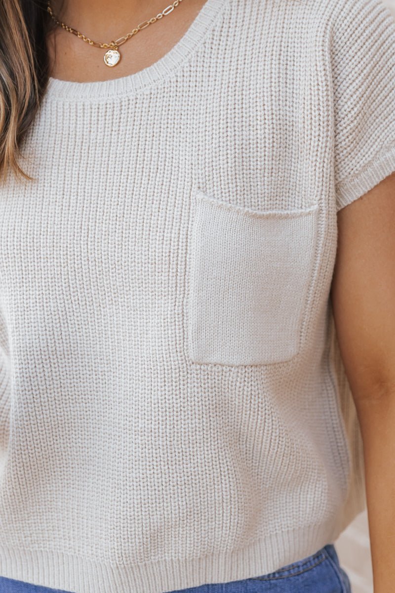 Essential Ribbed Short Sleeve Sweater - Magnolia Boutique