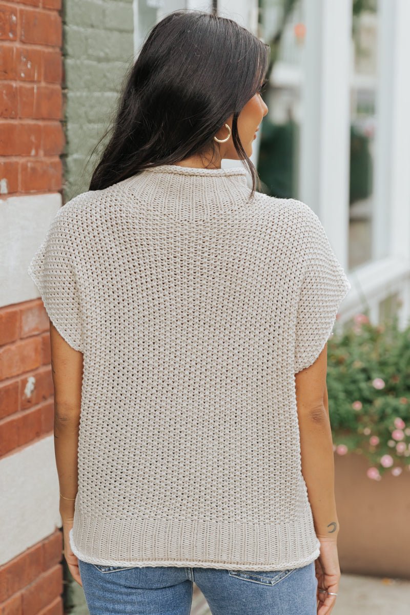 Everyday Classic Mock Neck Sweater - Cream - Magnolia Boutique