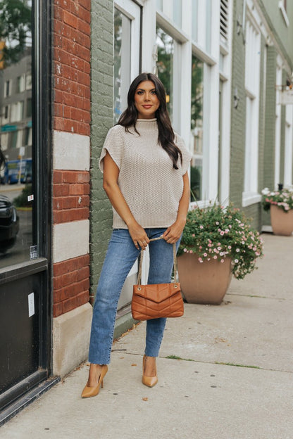 Everyday Classic Mock Neck Sweater - Cream - Magnolia Boutique